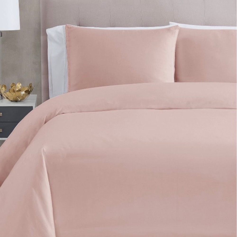 2pc Twin 300 Thread Count Cotton
Sateen Duvet Set Blush - Christian
Siriano NY - Picture 4 of 10